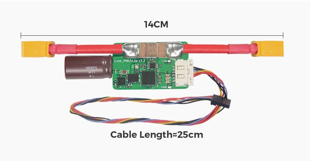 CUAV CAN PMU Lite - Dijital DroneCAN Güç Yönetim Modülü